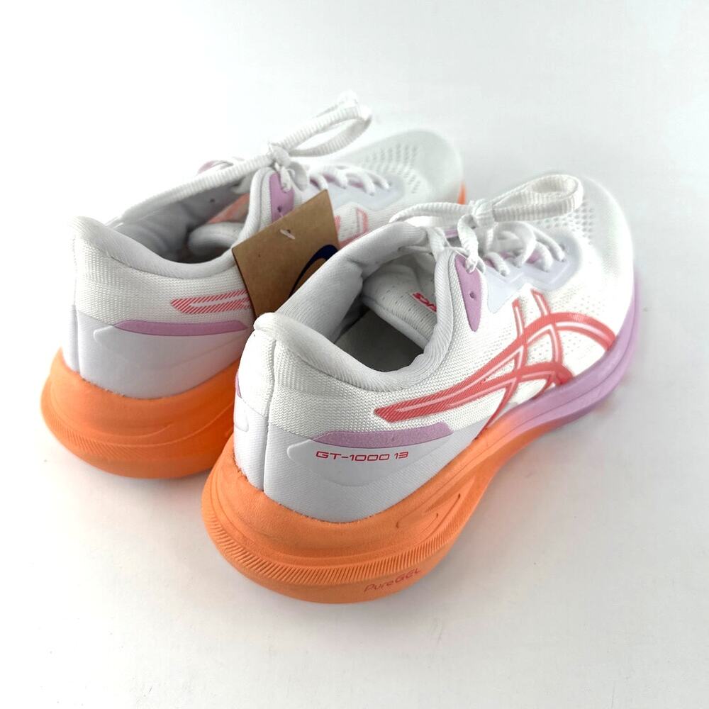 Asics GT-1000 13 Women's White Coral Reef Running Shoes Size 6.5 - Picture 4 of 11